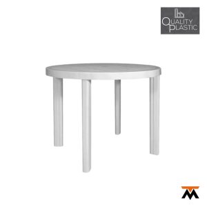 Mesa Redonda Blanca Quality Plastic 90 Cm