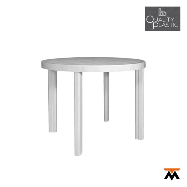 Mesa Redonda Blanca Quality Plastic 90 Cm