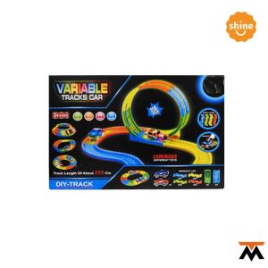 Pista Flexible 116 Piezas SHINE Con 1 Auto Luminoso
