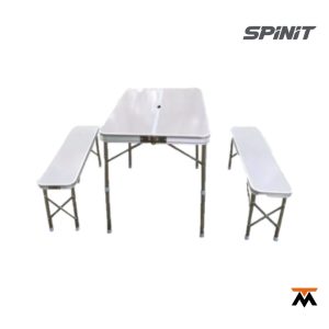 Mesa Plegable Camping SPINIT Aluminio con banco