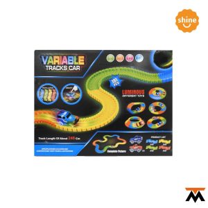 Pista Flexible Con Luz 217 Piezas SHINE  c/ Auto