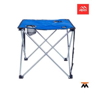 Mesa de Camping Plegable con 2 Porta Vasos Alpes