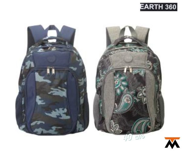 Mochila Earth 360 motivo arabesco o camuflada de 42 cm 