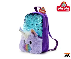 Mochila Unicornio Con Lentejuelas Phi Phi Toys de 34 cm