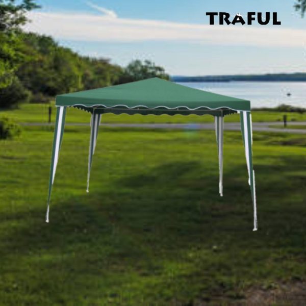 Gazebo Fijo Traful 3 x 3 x 2,50 Mts. Verde Blanco