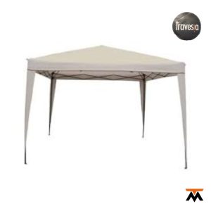 Gazebo Travesía Plegables 3 x 3 más Poliéster Beige