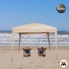 Gazebo Travesía Plegables 3 x 3 más Poliéster Beige