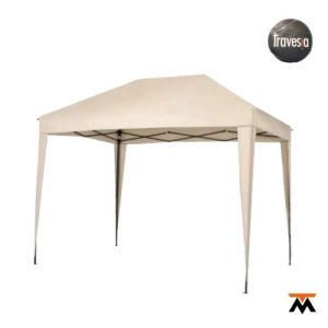 Gazebo Travesía Plegable 3 x 2 Poliéster Beige.