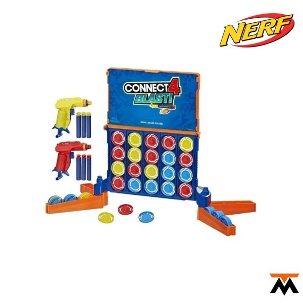 Juego lanzador de Mesa Connect 4 Blast Nerf Hasbro