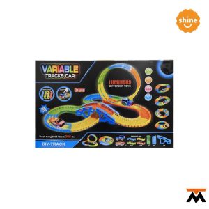 Pista de Auto Flexible SHINE 156 Piezas c/auto luminoso