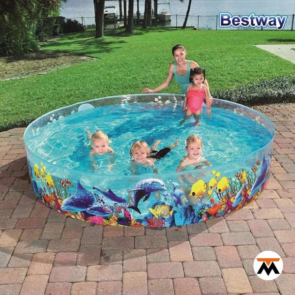 Pileta Infantil Pez Payaso Bestway Redonda 244x46cm 2074lts