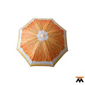 Sombrilla de Playa Reforzada Naranja Realista