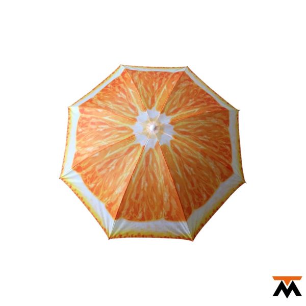 Sombrilla de Playa Reforzada Naranja Realista